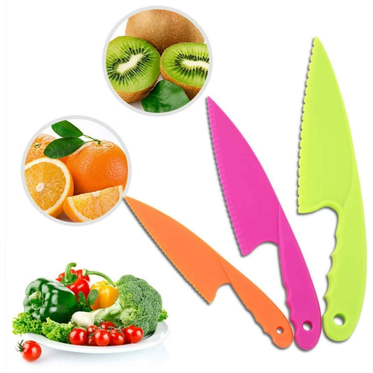 Kids Plastic Fruit Knife,kitchen Baking Knife Set,kids Cooking Knives Firm  Grip - Temu