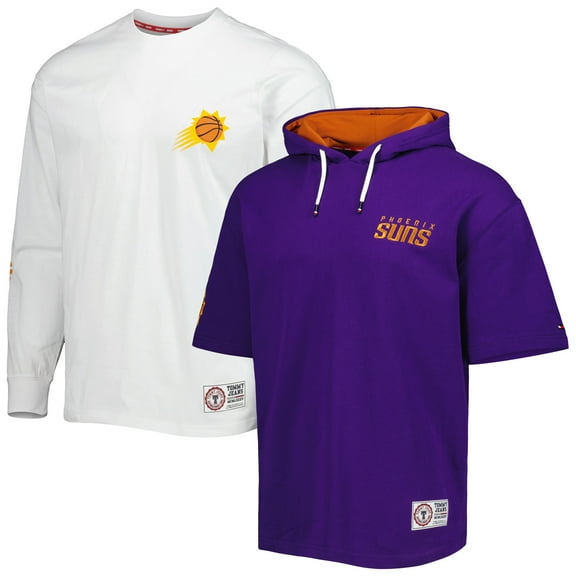 Men's Tommy Jeans Purple/White Phoenix Suns Matthew 2 In 1 T-Shirt & Hoodie Combo Set