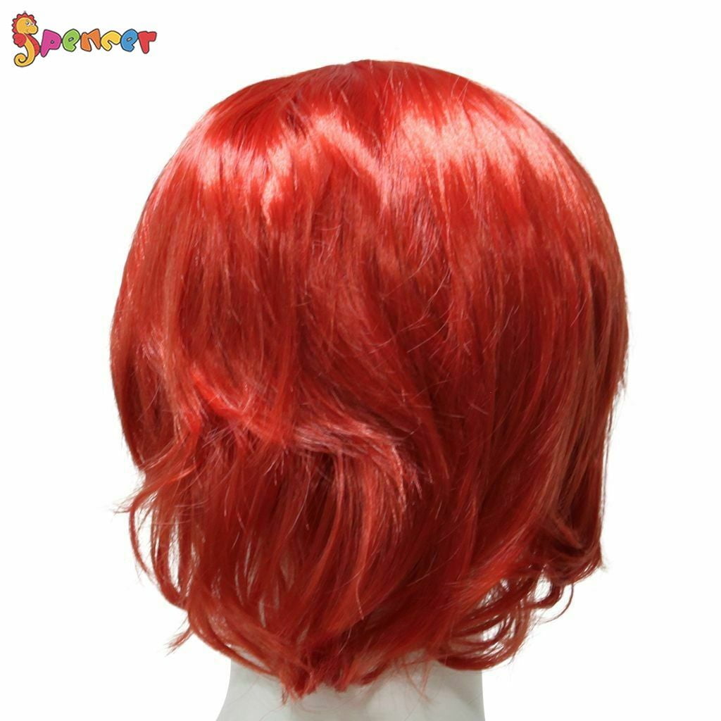 Boy Mens Anime 12Short Wig Cosplay Party Straight Hair Cosplay Full Wigs  Grey F