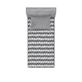 thumbnail image 2 of Grey Bedding Set with Sheet & Covers, Minimalist Gradient Wavy Flat Lines Various Color Influences Retro Print, Printed Bedroom Decor 2 Shams, 4 Sizes, Charcoal Grey, by Ambesonne, 2 of 3