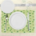thumbnail image 3 of Ambesonne Irish Place Mats Set of 4, Checkered Retro Shamrocks, Standard Size, Multicolor, 3 of 6
