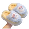thumbnail image 4 of Women's Versatile Cute Bow Rabbit Warm Platform Shoes Fashionable Fall and Winter Trend Flat Soft Sandals., 4 of 7