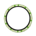 thumbnail image 2 of Goofa St Patrick's Day11 Pattern Elastic Stretch Steering Wheel Cover,Universal 15 inch, Microfiber Breathable Ice Silk, Anti-Slip, Odorless, Easy Carry, 2 of 8