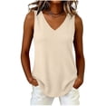 thumbnail image 5 of GUACER Ribbed V-Neck Tank Top for Women Sleeveless Blouses Casual Summer Basic Top for Layering, 5 of 6