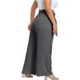thumbnail image 6 of Cueply Womens Wide Leg Pants Plus Size Elastic Tie Knot Lounge Pants Loose Trousers with Pockets, 6 of 6