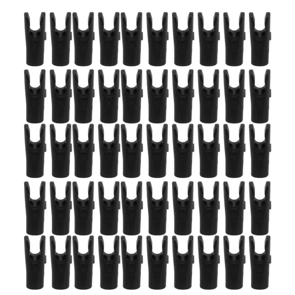 Nocks Plastic Nocks 50Pcs Archery Nocks Insert Pin Shaft Tails Hunting Shooting DIY Accessoryblack S