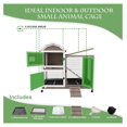 Jadona Rabbit Hutch Indoor Waterproof Asphalt Roof Bunny Cage with
