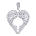 thumbnail image 4 of Auriga Fine Jewelry 925 Sterling Silver CZ Angel Wing Heart Charm Pendant for Women, 4 of 5
