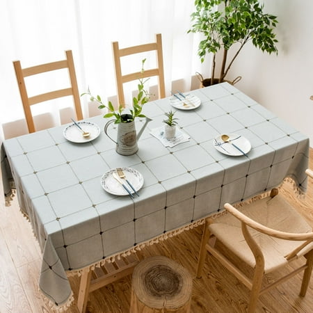 

KAOU Decorative Tablecloth Dust-proof Polyester Rustic Charming Tableware Mat Household Supplies