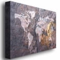 thumbnail image 3 of Trademark Art "World Map - Rock" Canvas Wall Art by Michael Tompsett, 3 of 3
