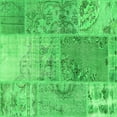 thumbnail image 1 of Ahgly Company Indoor Square Patchwork Green Transitional Area Rugs, 7' Square, 1 of 1