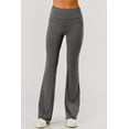 thumbnail image 5 of High Waist french Terry Flare Pants - Heather Charcoal, 5 of 9