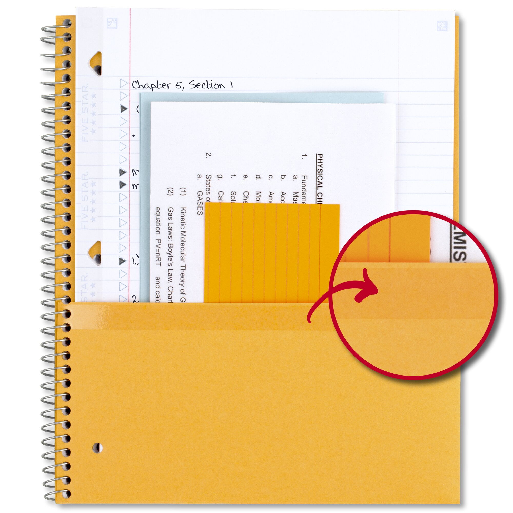 Five Star Spiral Notebook Plus Study App 1 Subject College Ruled 8 12 x 11
