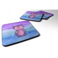 thumbnail image 1 of "Treasures Pink and Purple Owl Watercolor Decorative coasters, 3.5, Multicolor" Caroline's Treasures BB7427FC, 1 of 1