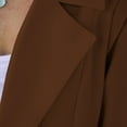 thumbnail image 6 of Blazers for Women Lapel Open Front Long Sleeve Suit Jacket Fall Lightweight Work Office Blazer Solid Color Suit Coat Brown M, 6 of 7
