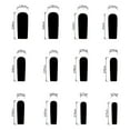 thumbnail image 4 of KUFptva Coffin Press on Nails Glossy Fake Nails Stick on Nails in 12 Size 24Pcs French Nails Tips for DIYS Nails Art Decorations, 4 of 7