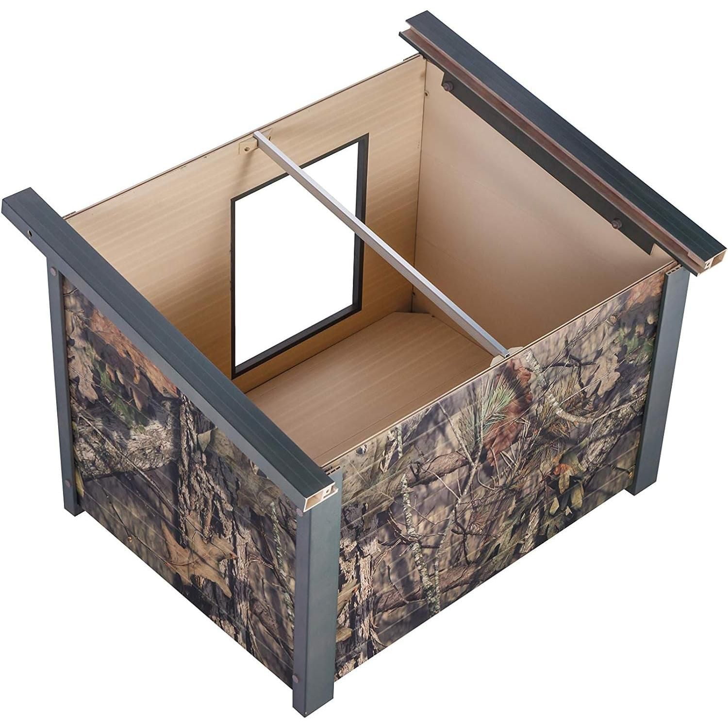 New Age Pet EcoFlex Mossy Oak Rustic Lodge Outdoor Dog House