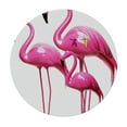 thumbnail image 4 of Autua Pink Flamingos Lawn Decorations Round Tablecloth | Stain-Resistant & Washable | Ideal for Indoor and Outdoor Use | Waterproof Tablecloth 46"-50, 4 of 8