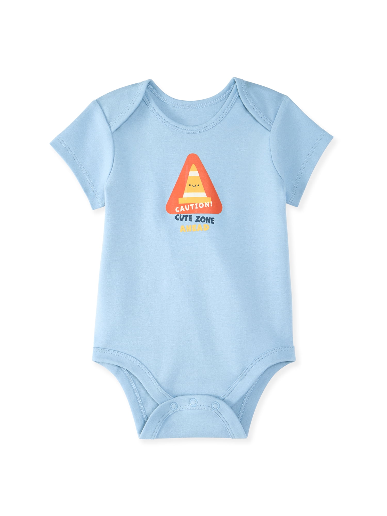 Garanimals Newborn & Baby 100% Cotton Short Sleeve Bodysuits, Sizes 0–18M, 5-Pack