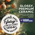 thumbnail image 5 of 1964 Original Parts Christmas Ornament - 1964 Birth Year - Born in 1964 - Birthday - Ceramic Christmas Ornament - 2.8" Round - Gold String Included - BMCO0756, 5 of 6