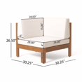 thumbnail image 5 of ACE-PATIO, 4 PCS, OANA Outdoor Wooden Sectional Set with Cushions,2 Corner Benches,1 Corner Seat & 1 Table, for Patio, Backyard, Porch, Garden(Beige), 5 of 9