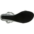 thumbnail image 4 of Touch Ups Womens Jazz Rhinestones Evening Wedge Sandals Silver 10 Medium (B,M), 4 of 8