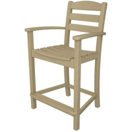 Polywood La Casa Cafe Recycled Plastic Counter Height Arm Chair