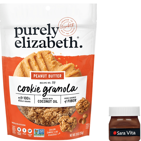 Purely Elizabeth Cookie Granola, Peanut Butter, Gluten-Free, 9 oz Bag