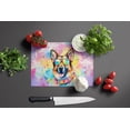 thumbnail image 2 of German Shepherd Hippie Dawg Glass Cutting Board Large 12 in x 15 in, 2 of 5