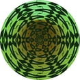 thumbnail image 1 of Ahgly Company Indoor Round Patterned Dark Lime Green Area Rugs, 4' Round, 1 of 6