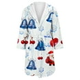 thumbnail image 4 of Peignoirs pour Femmes Peignoir Long Chaud Tendance à Manches Longues d'Hiver Pyjama Robe de Nuit, 4 of 5
