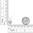 thumbnail image 2 of Gem Stone King 925 Sterling Silver Green Prasiolite and White Moissanite Heart Shape Pendant Necklace for Women (1.77 Cttw, Heart 8MM, Gemstone Birthstone, with 18 inch Chain), 2 of 5