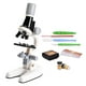 thumbnail image 2 of Microscopio CUTICAT 40X-1200X 11-pzs para principiantes con diapositivas luz accesorios de herramientas blanco, 2 of 7
