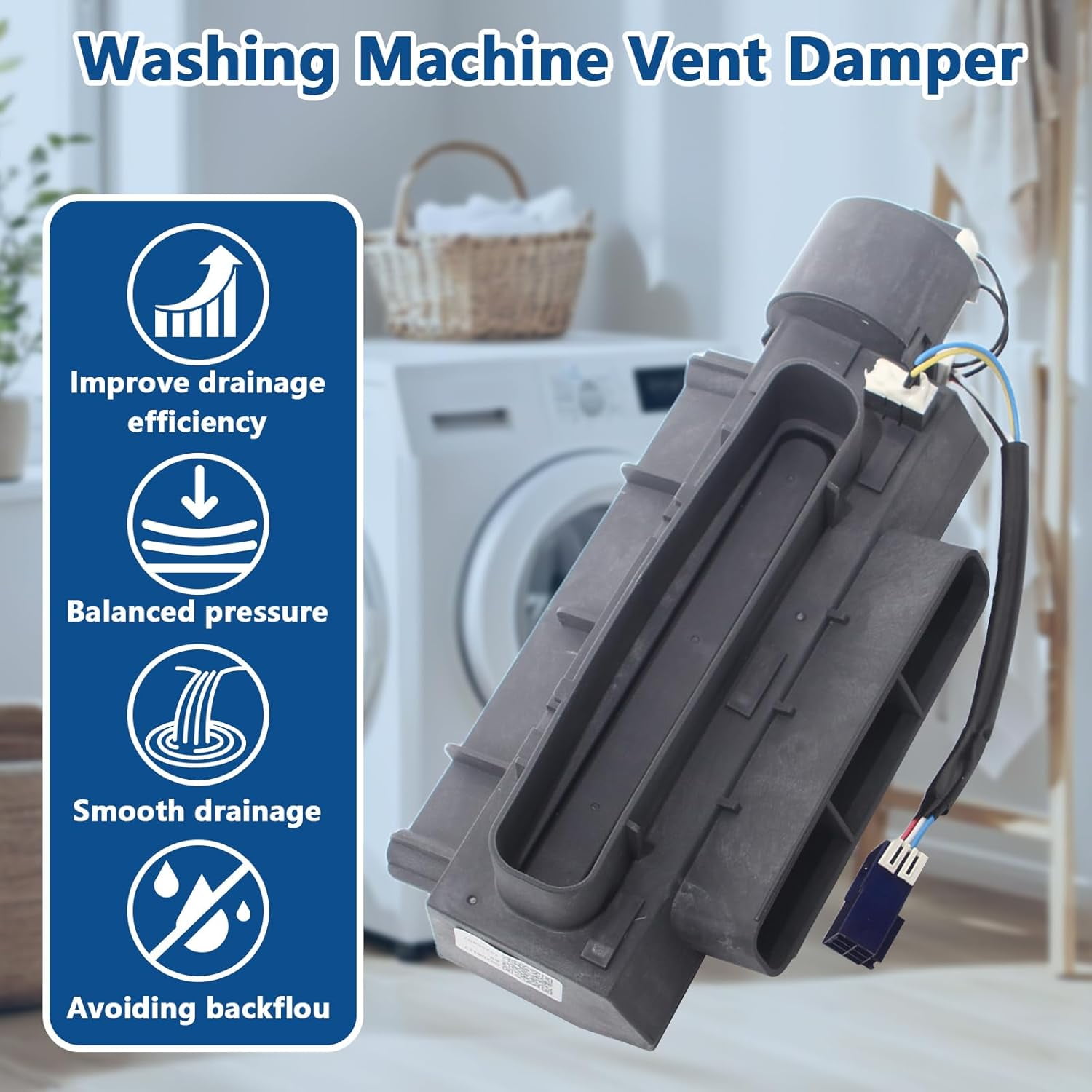 Aniceparthy WH16X29509 Washing Machine Vent Damper for Top Load Washer Models