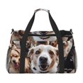 thumbnail image 1 of Balery Realistic Cute Puppy Bolsa de Gimnasio para Mujeres, Bolsa de Viaje con Bolsillo Húmedo, Bolsa de Fin de Semana para Mujeres, Bolsa de Viaje Resistente al Agua, 1 of 7