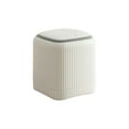 thumbnail image 2 of Secfreeship Small Push Button Trash Can, 1.3 Gallon Desktop Wastebasket with Lid, Multipurpose Recycle Bin for Bedroom Office Countertop, Green (5.7"x5.3"x5.3"), 2 of 6