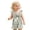 Green, variant on Girls Romper With Bow Flutter Sleeves Striped Jumpsuit Toddler Clothes