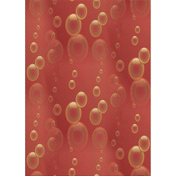Ahgly Company Machine Washable Indoor Rectangle Transitional Orange Red Orange Area Rugs, 5' x 8'