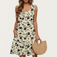 thumbnail image 4 of Womens Tank Dresses 2025 Floral Graphic Sleeveless Tunic Shirt Short Mini Dress Beach Vacation Outfit Fashion Clothes, 4 of 5