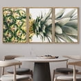 thumbnail image 3 of wall26 Framed Canvas Print Wall Art Green &amp; Yellow Tropical Pineapple Close Up Food Culinary Photography Realism Decorative Natural Vibrant Diet for Living Room, Bedroom, Office - 24"x36&quo, 3 of 5