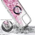 thumbnail image 3 of NageBee Designed for iPhone 14 Magnetic Case for MagSafe, Tempered Glass Screen Protector/Wrist Strap Lanyard, Glitter Floating Liquid Cute Case (Rose Gold), 3 of 6