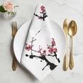 thumbnail image 2 of Pink Plum Blossom Cloth Napkins, Farmhouse Botanical Spring Floral Washable and Reusable Dinner Napkins Set of 2, Table Napkin for Kitchen Party Birthday Wedding Hotel Housewarming 20"x20", 2 of 9