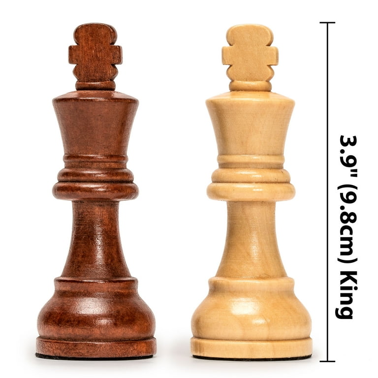 Husaria Wooden Three-Player Chess - 12 Inches - with Foldable Board,  Handcrafted Playing Pieces, and Felt-Lined Storage