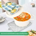 thumbnail image 3 of Yayeee Pot Holders Kitchen Heat Resistant with Pocket 7"x9.8" Cotton Oven Cooking Hot Pads, Retro Lemon Leaves, 3 of 7