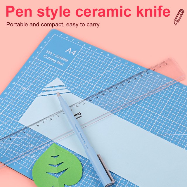 Cuadros Decorativos Hoja en forma de bolígrafo Cuchillo utilitario Diamante Pintura Papel Cortador de cerámica (Azul) Ndcxsfigh Nuevos Originales