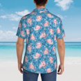 thumbnail image 4 of Fotbe happy baby axolotls Camisa Hawaiana para Hombre Unisex – Camisa Casual de Verano con Botones de Manga Corta de Algodón y Lino,Medium, 4 of 7