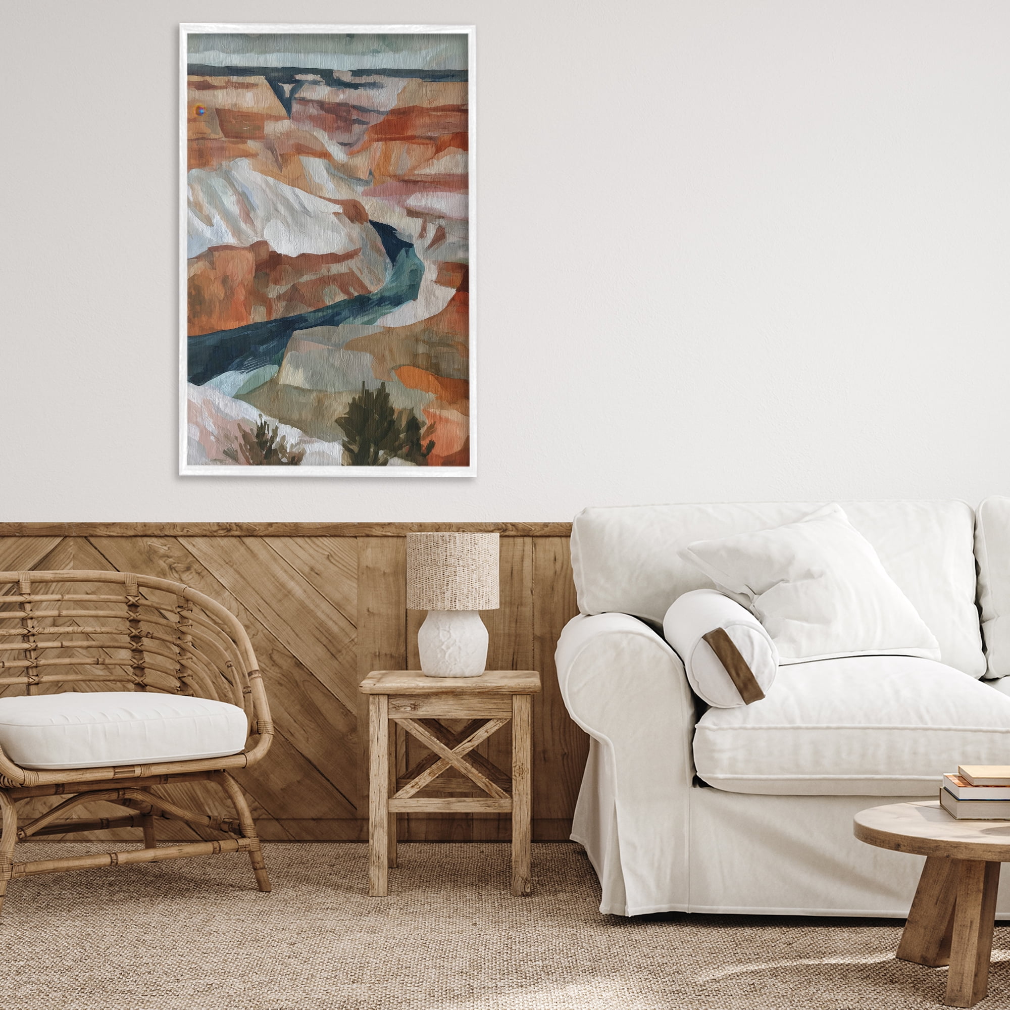 Stupell Industries Canyon Rim Textures Impression White Framed Giclee Art, design by Chromatic Storm Studio