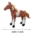 thumbnail image 6 of Blueek 12 Inch Simulated Horse Doll - White & Brown Mane - Christmas Gift - Handmade Craftsmanship - Sofa Decoration(Style B), 6 of 7