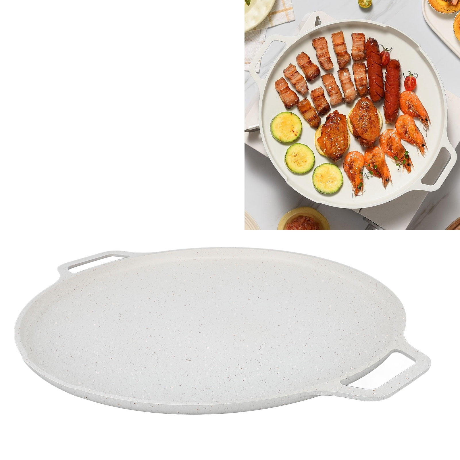 BIMZUC Korean‑Style Aluminum Grill Pan – 13.8" x 14.2", Non‑Stick, Fast‑Heat, Versatile Outdoor Barbecue & Stir‑Fry Griddle
