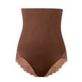 thumbnail image 4 of Elainilye Fashion Shapewear Tummy Control High Waisted Butt Lifting Panties Sexy Leaky Butt Sculpting Body Shaper Pants,Brown, 4 of 5